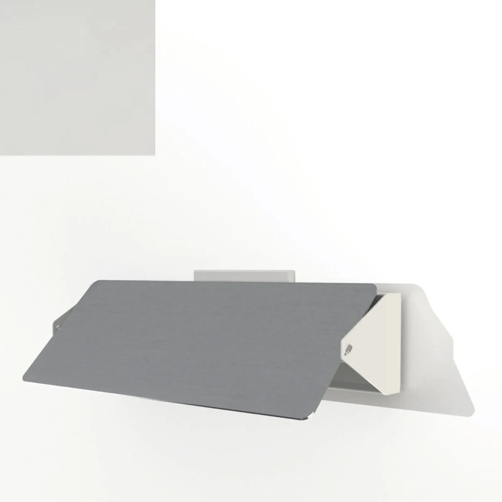 Double Wall Light with Pivoting Shade - White