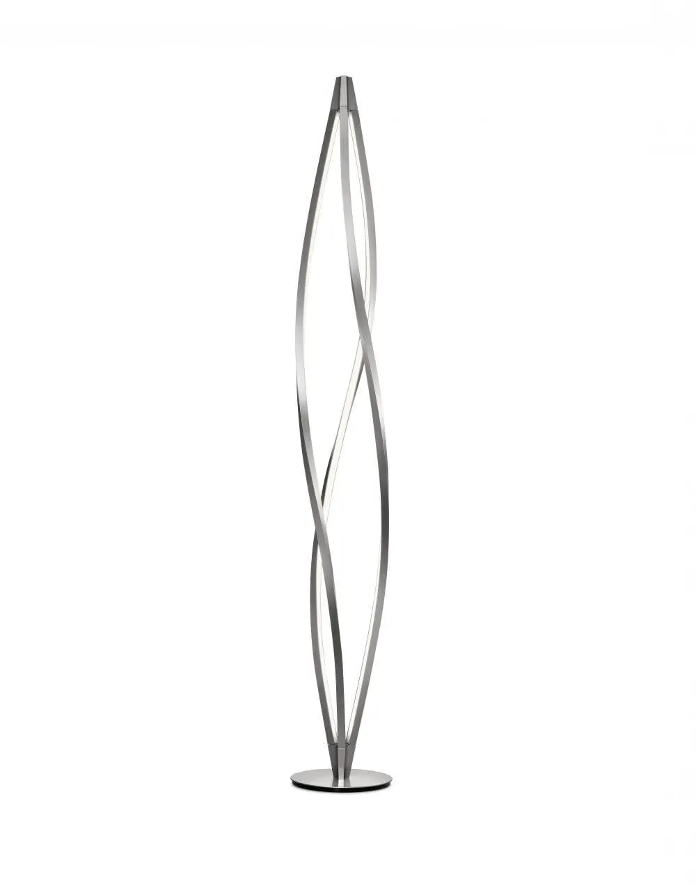 Floor Lamp with 360° Illumination - Grey, Aluminium