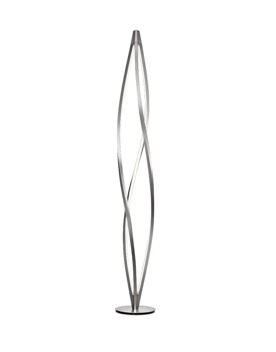 Floor Lamp with 360° Illumination - White, Aluminium