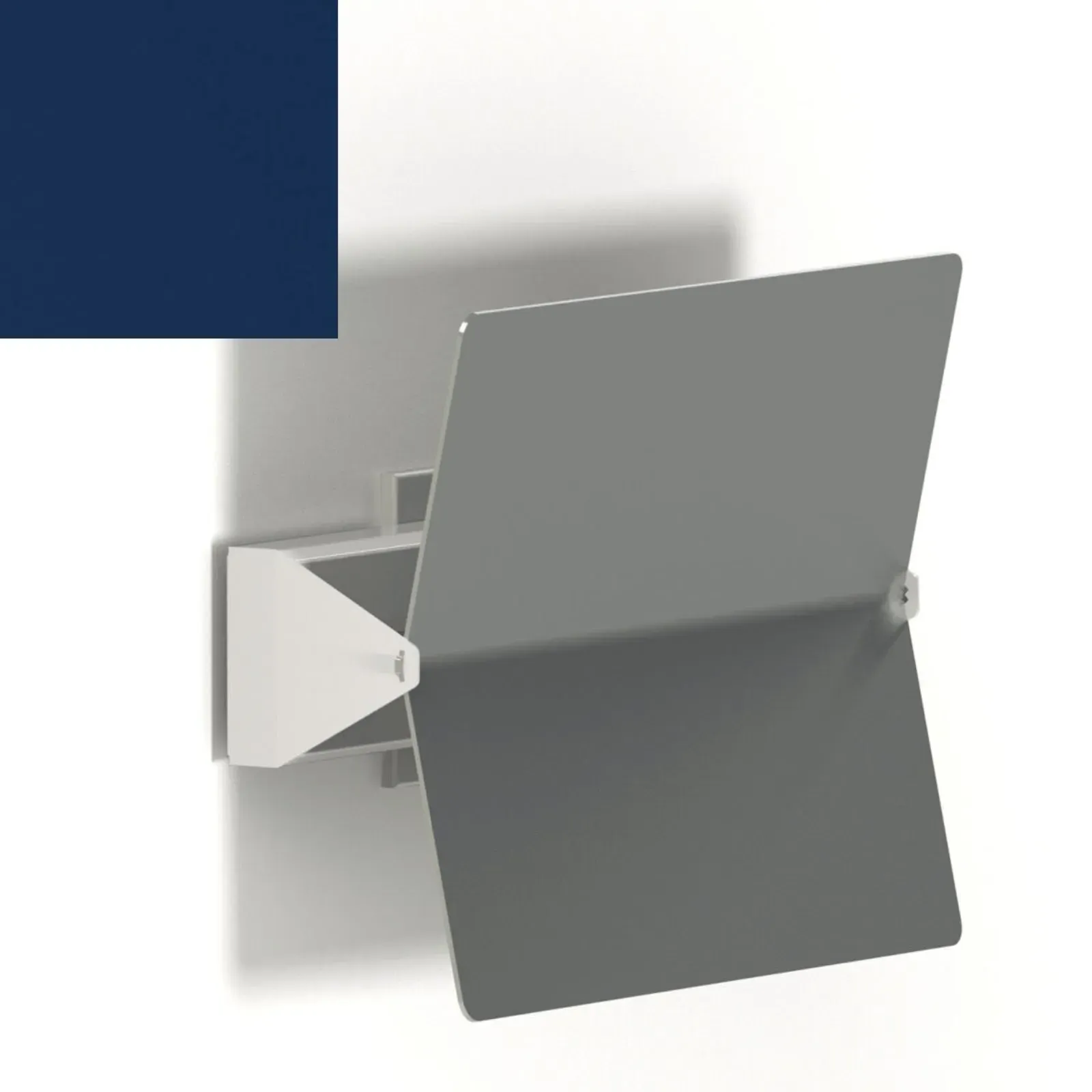 Folded Wall Light with Pivoting Shade - Blue