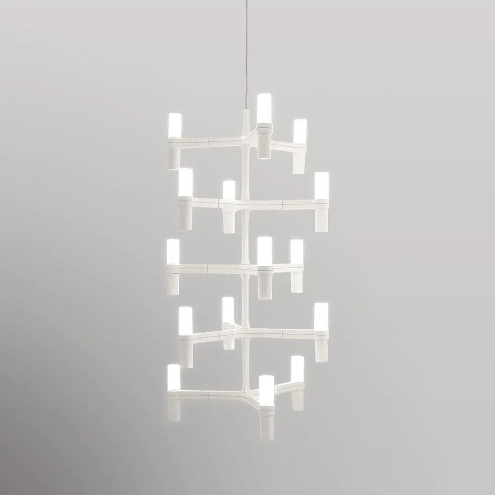 Large Pendant Light with Glass Diffusers - Gold