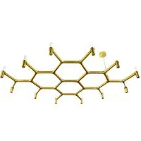 Large Pendant Light with Glass Diffusers - Gold