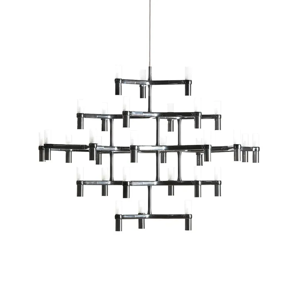 Large Pendant Light with Glass Diffusers - Gold