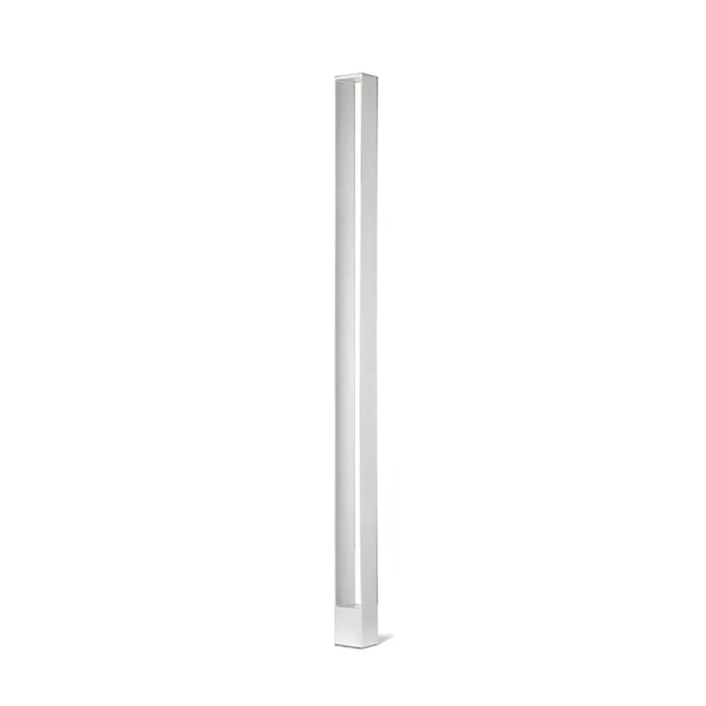 LED Floor Lamp with Dual Lighting - White, Aluminium