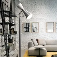 Parliament Floor Lamp - White, Aluminium