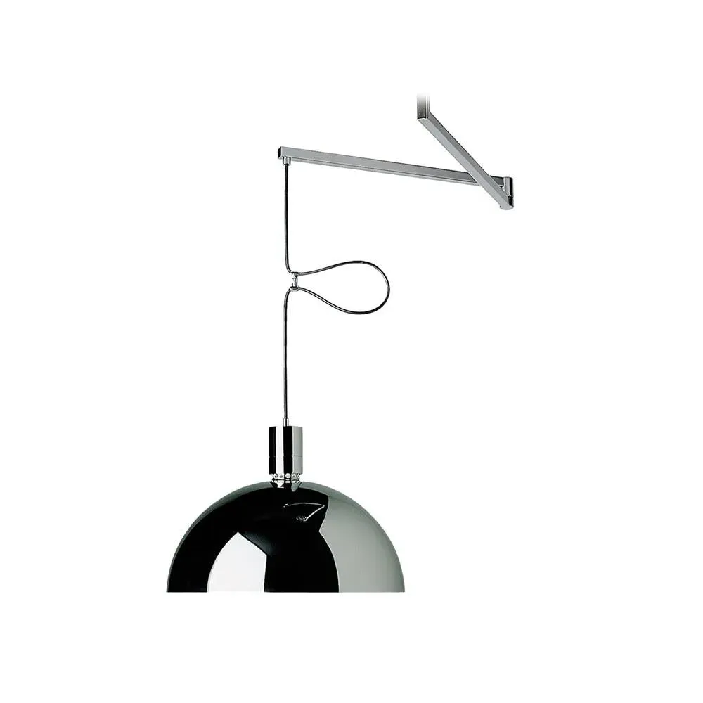 Pendant Light with Jointed Arm - Black Chrome