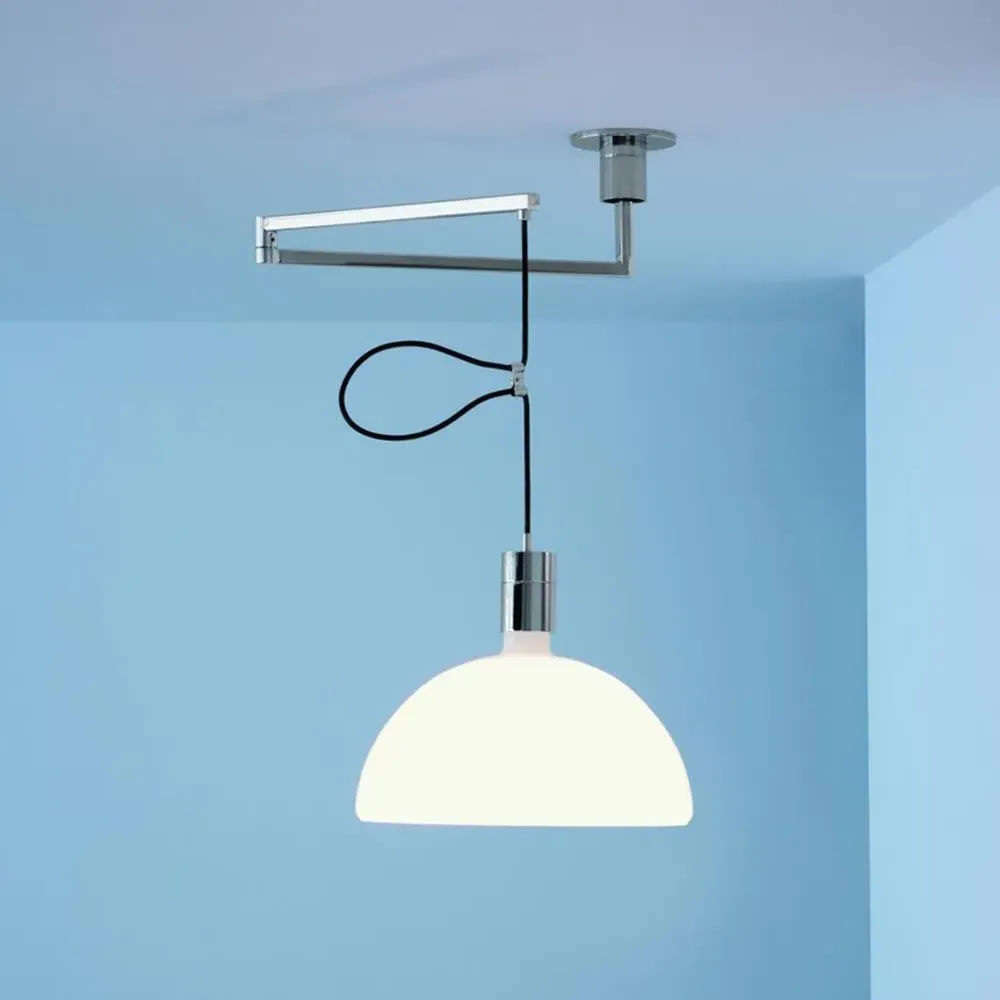 Pendant Light with Jointed Arm - Black Chrome
