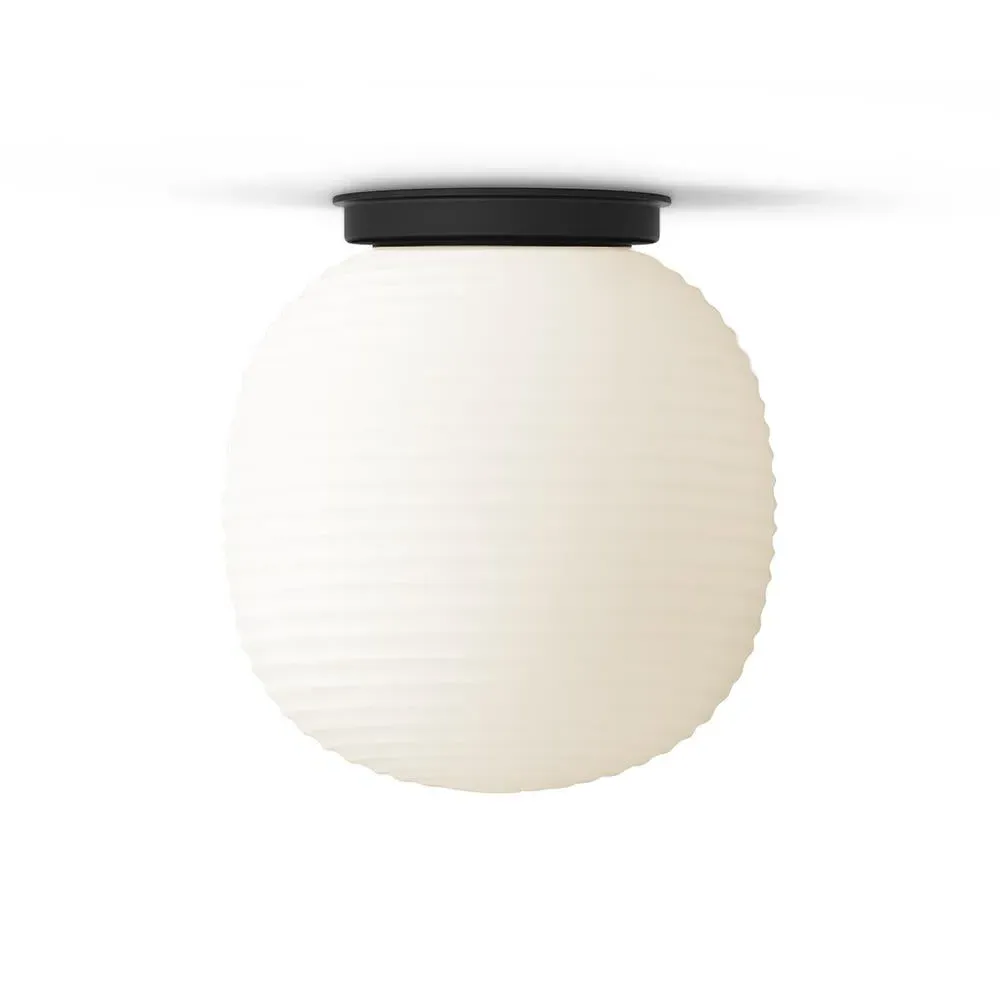 Lantern Small Ceiling Light - Black, Glass