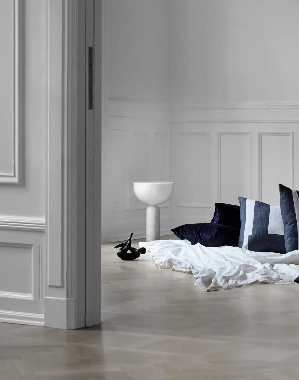 Large Table Lamp - White, Marble