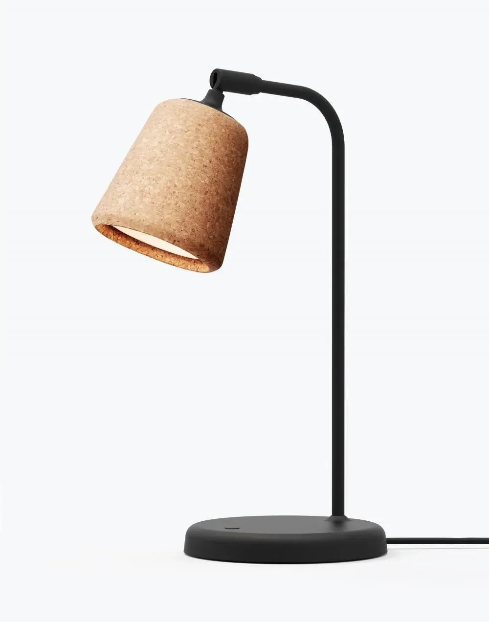 Material Table Lamp with Pivoting Head - Natural Cork