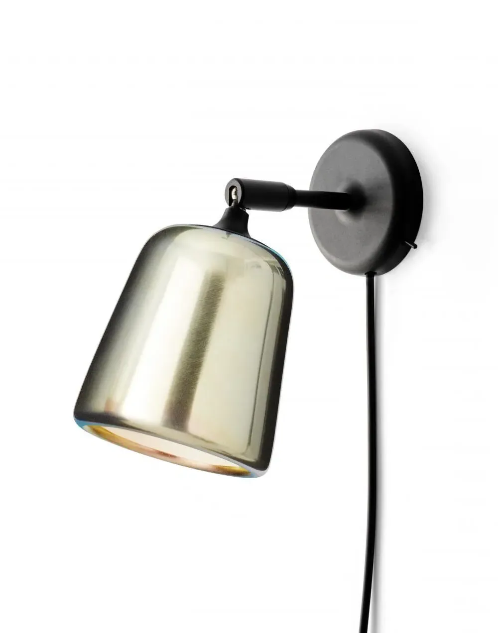 Material Wall Lamp with Pivoting Head - Yellow, Steel