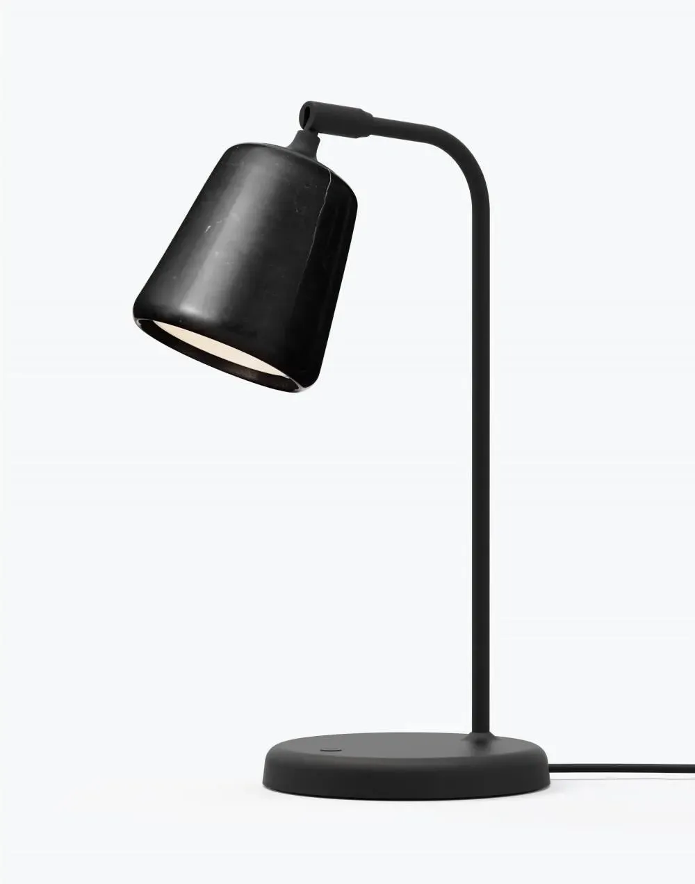 Table Lamp with Pivot Head - Black, Marble