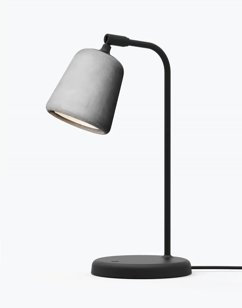 Table Lamp with Pivot Head - Light Grey, Concrete