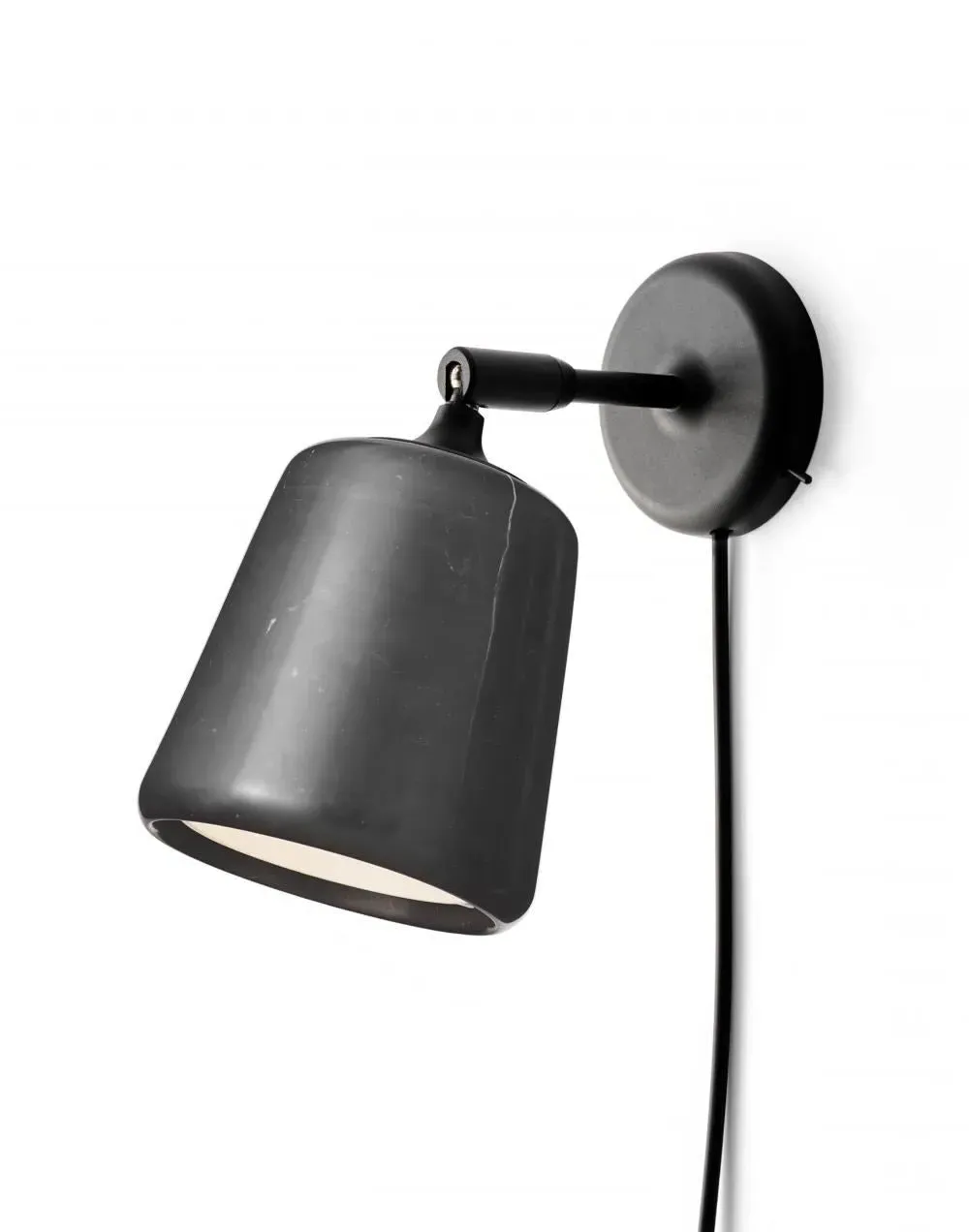 Wall Lamp with Pivot Head - Black, Marble