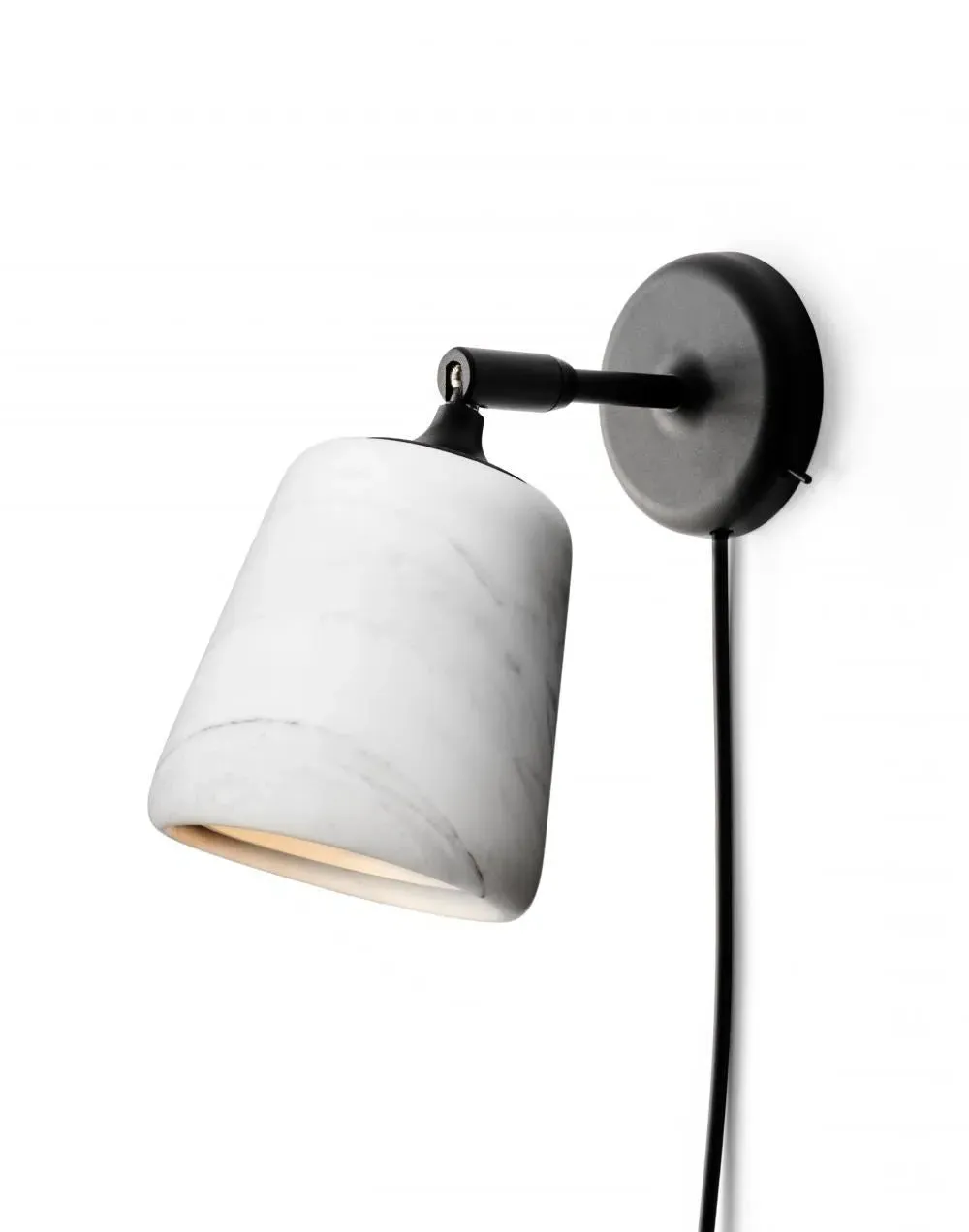 Wall Lamp with Pivoting Head - Black, Cork