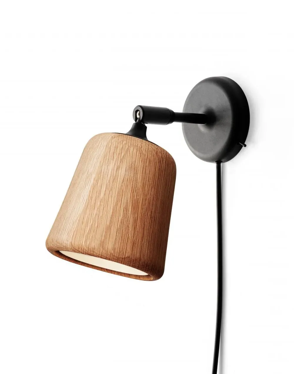 Wall Lamp with Pivoting Head - Black, Cork