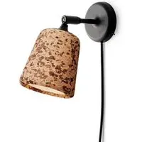 Wall Lamp with Pivoting Head - Black, Cork