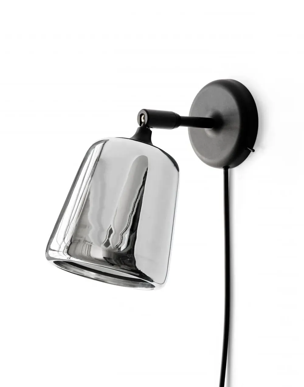 Wall Lamp with Pivoting Head - Black, Steel