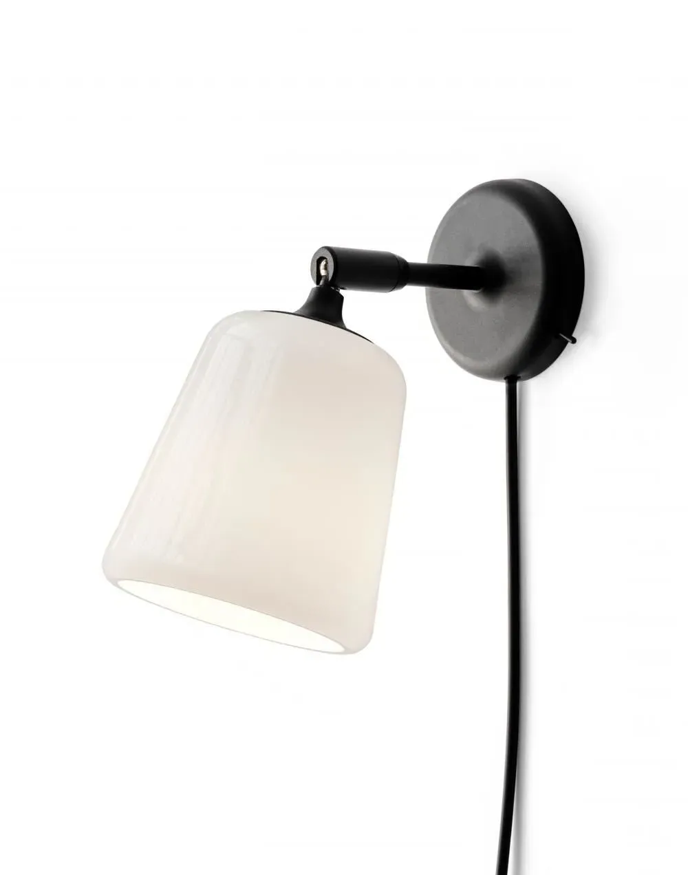 Wall Lamp with Pivoting Head - White, Glass image