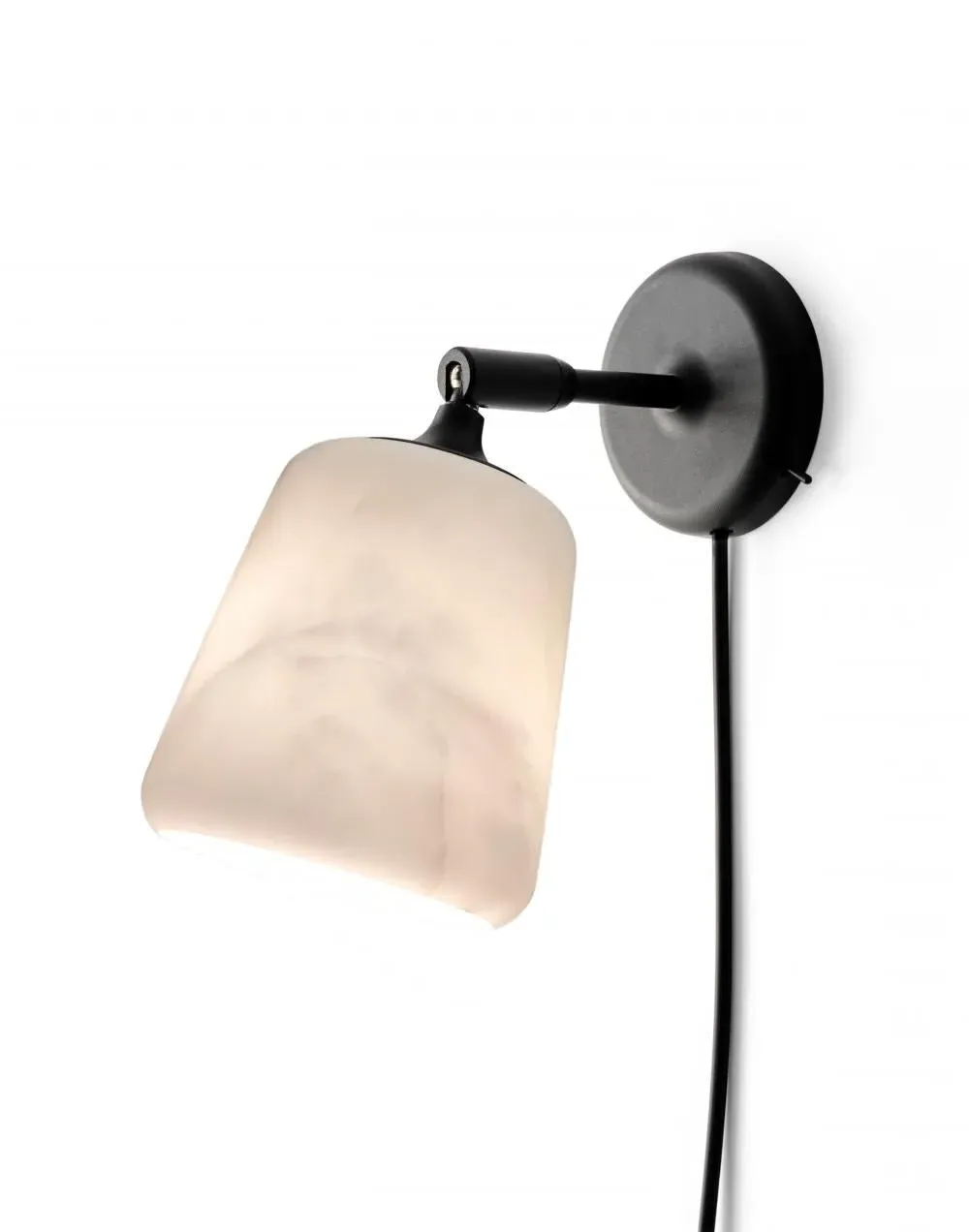 Wall Lamp with Pivoting Head - White, Marble