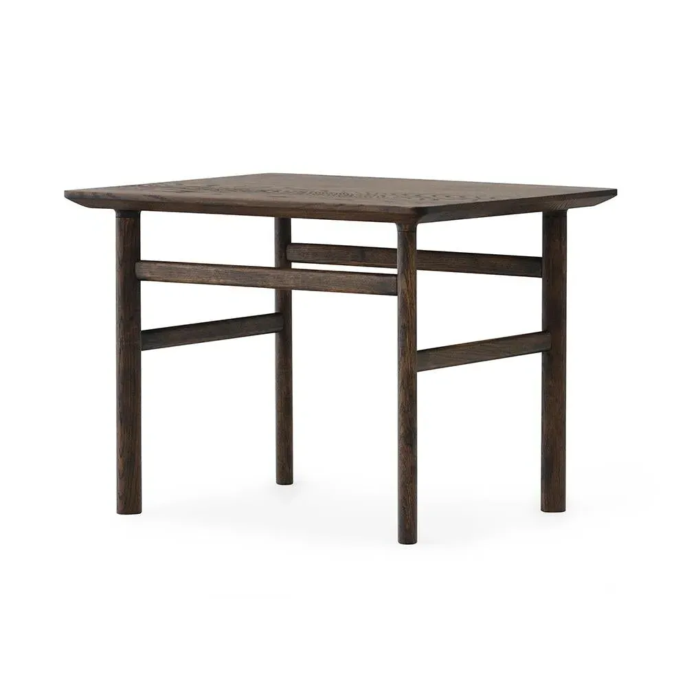 120cm Coffee Table - Smoked Oak, Solid Wood