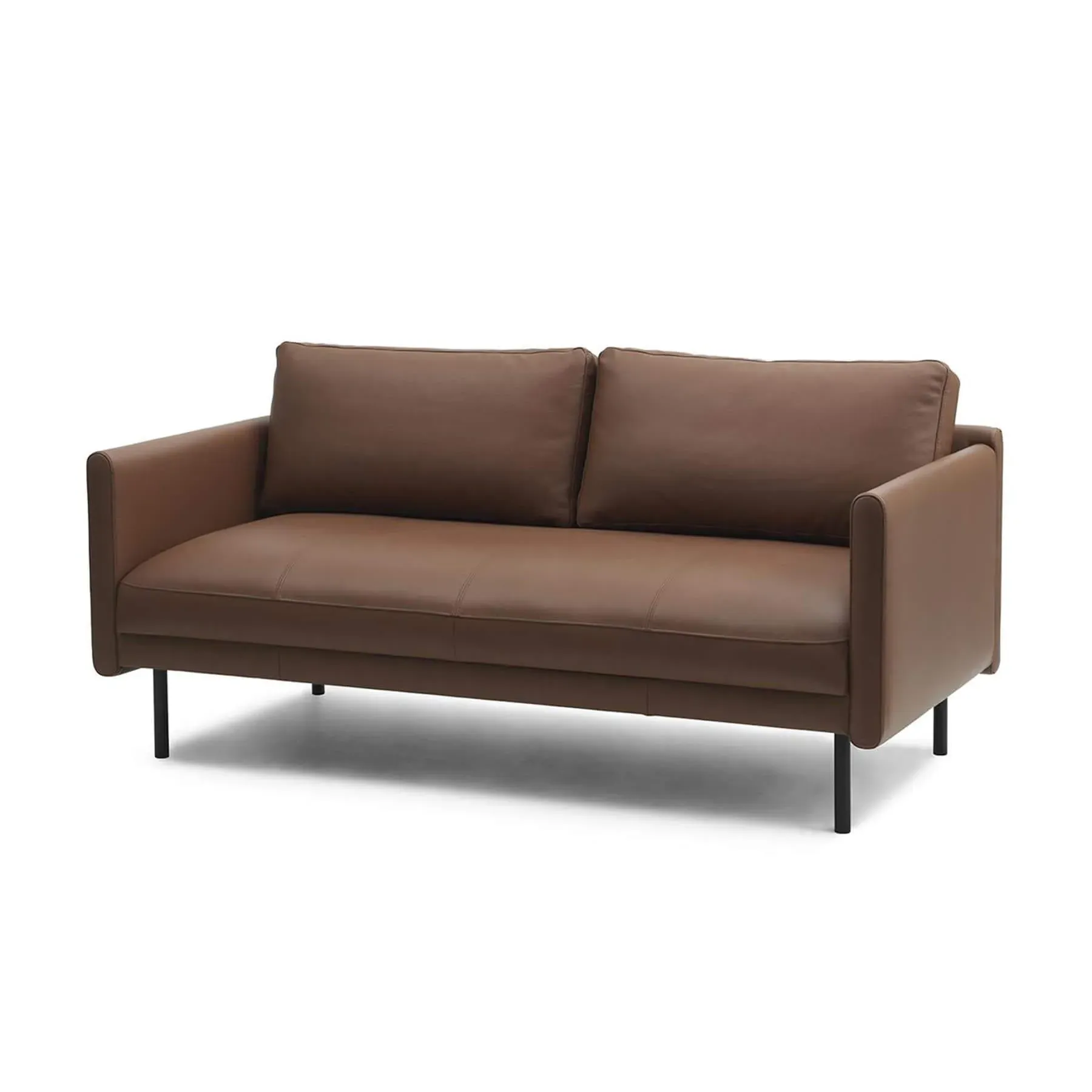 2-Seater Sofa with Steel Legs - Off White