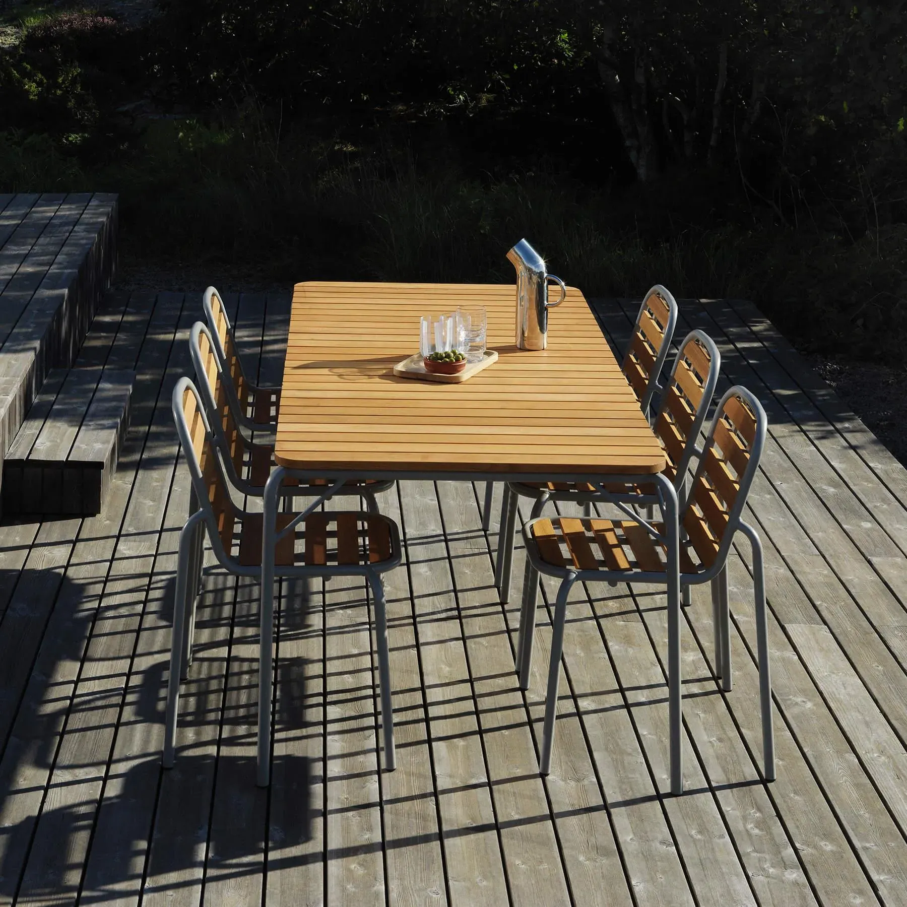 200cm Garden Table - Dark Green, Steel