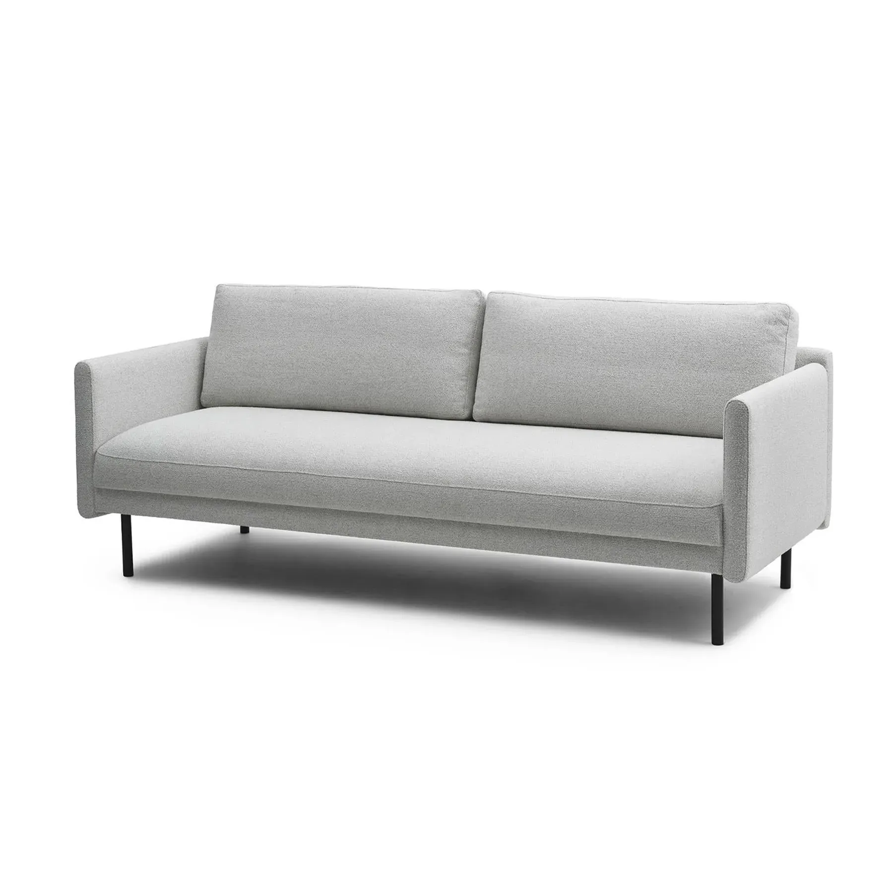 3-Seater Sofa with Steel Legs - Off White