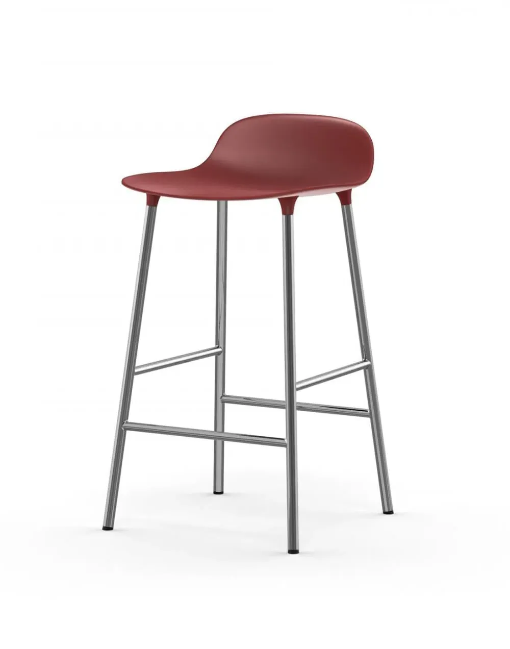 75cm Barstool with Metal Legs - Grey, Plastic