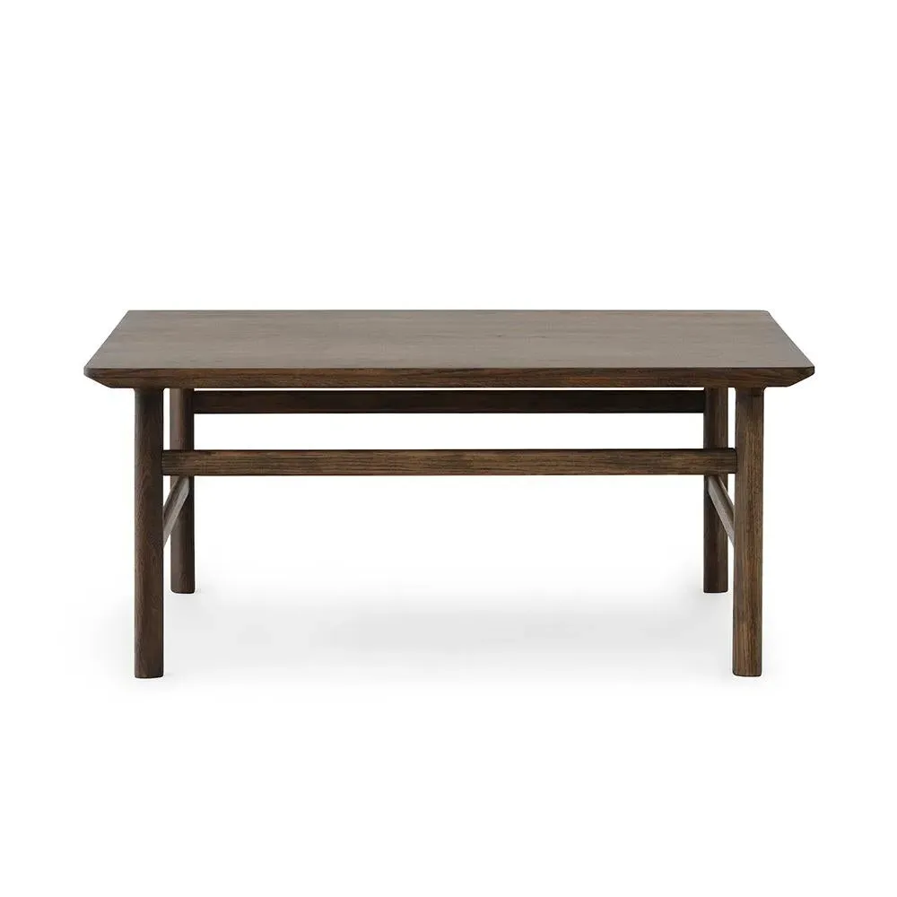 80cm Coffee Table - Smoked Oak, Solid Wood