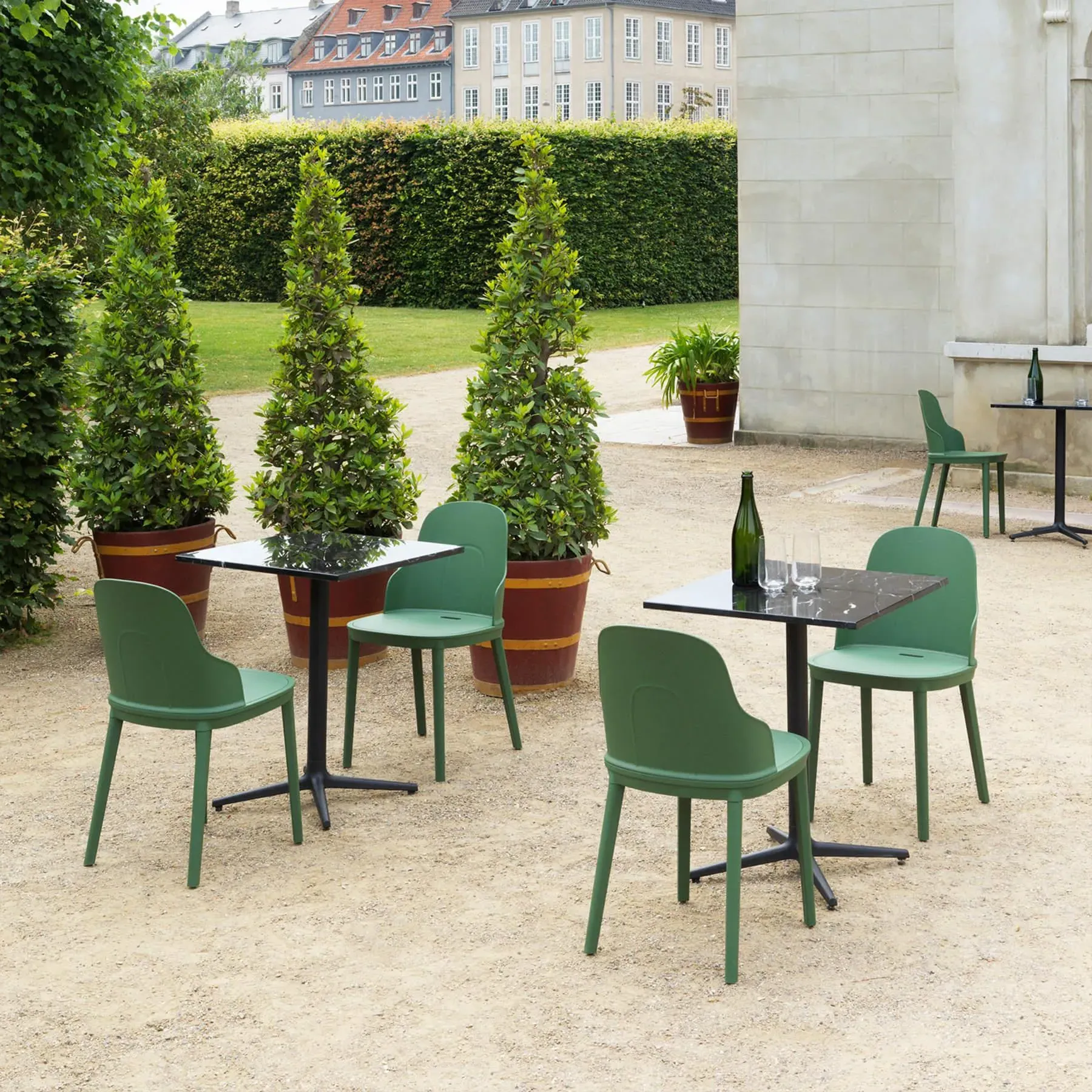 Allez 4L Round Dining Table - White, Marble