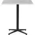 Allez 4L Square Dining Table - White, Marble