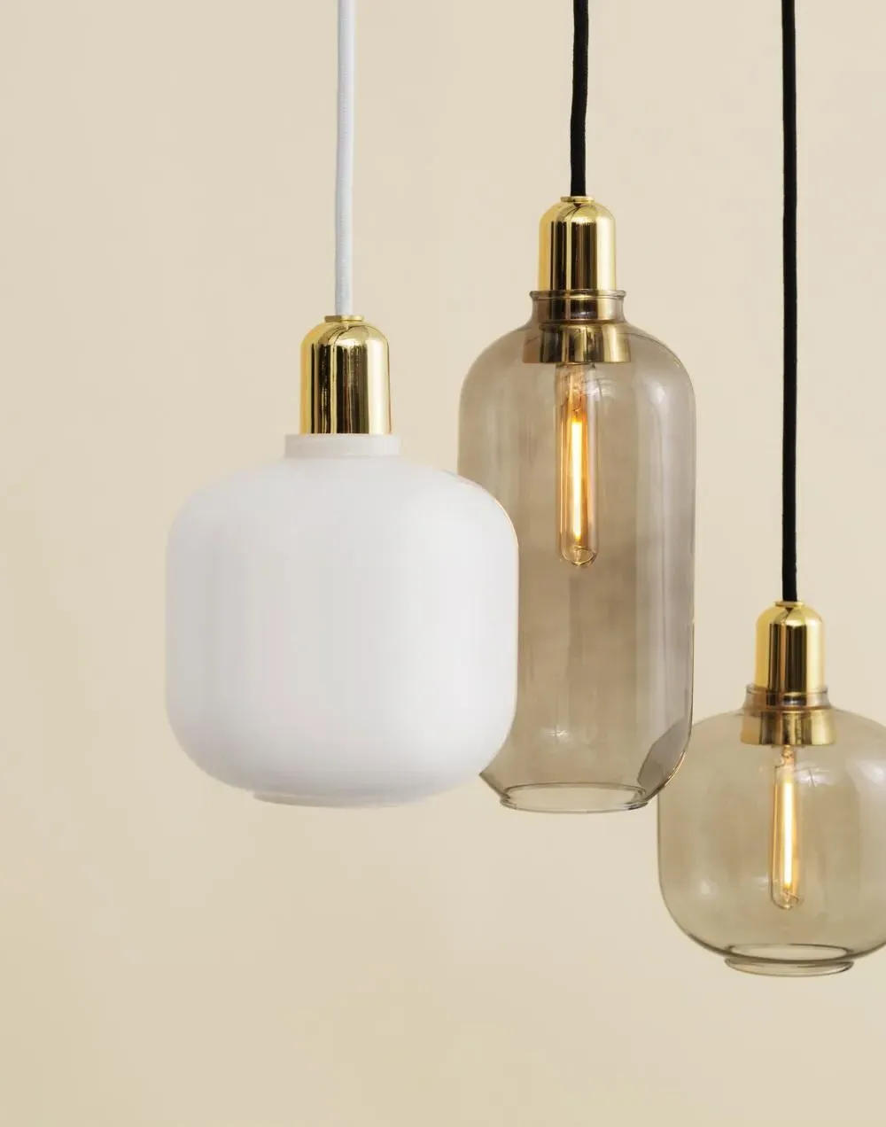 Amp Large Pendant Light - Gold, Glass