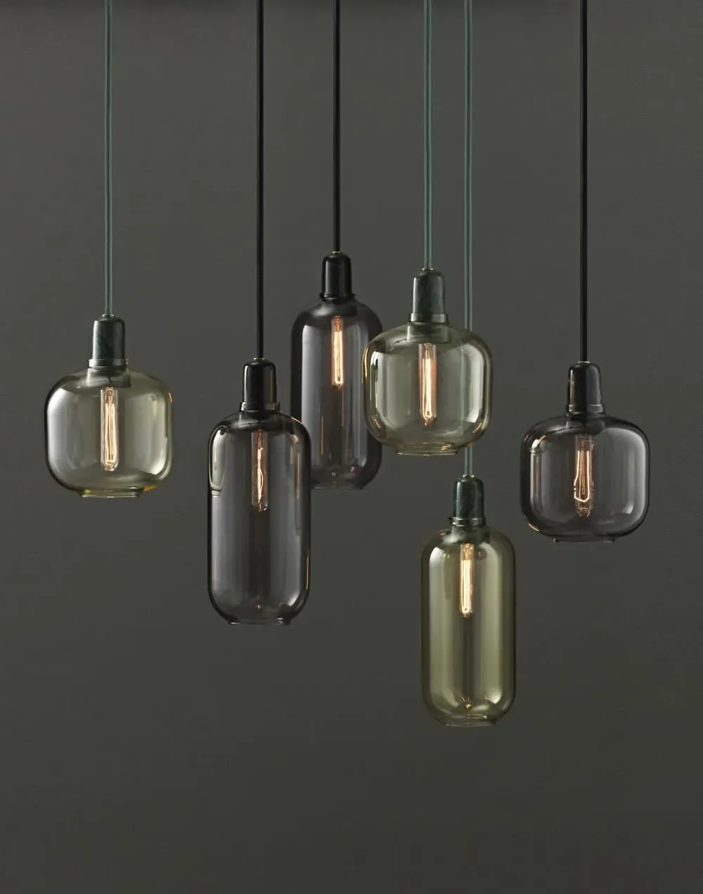 Amp Large Pendant Light - Gold, Glass