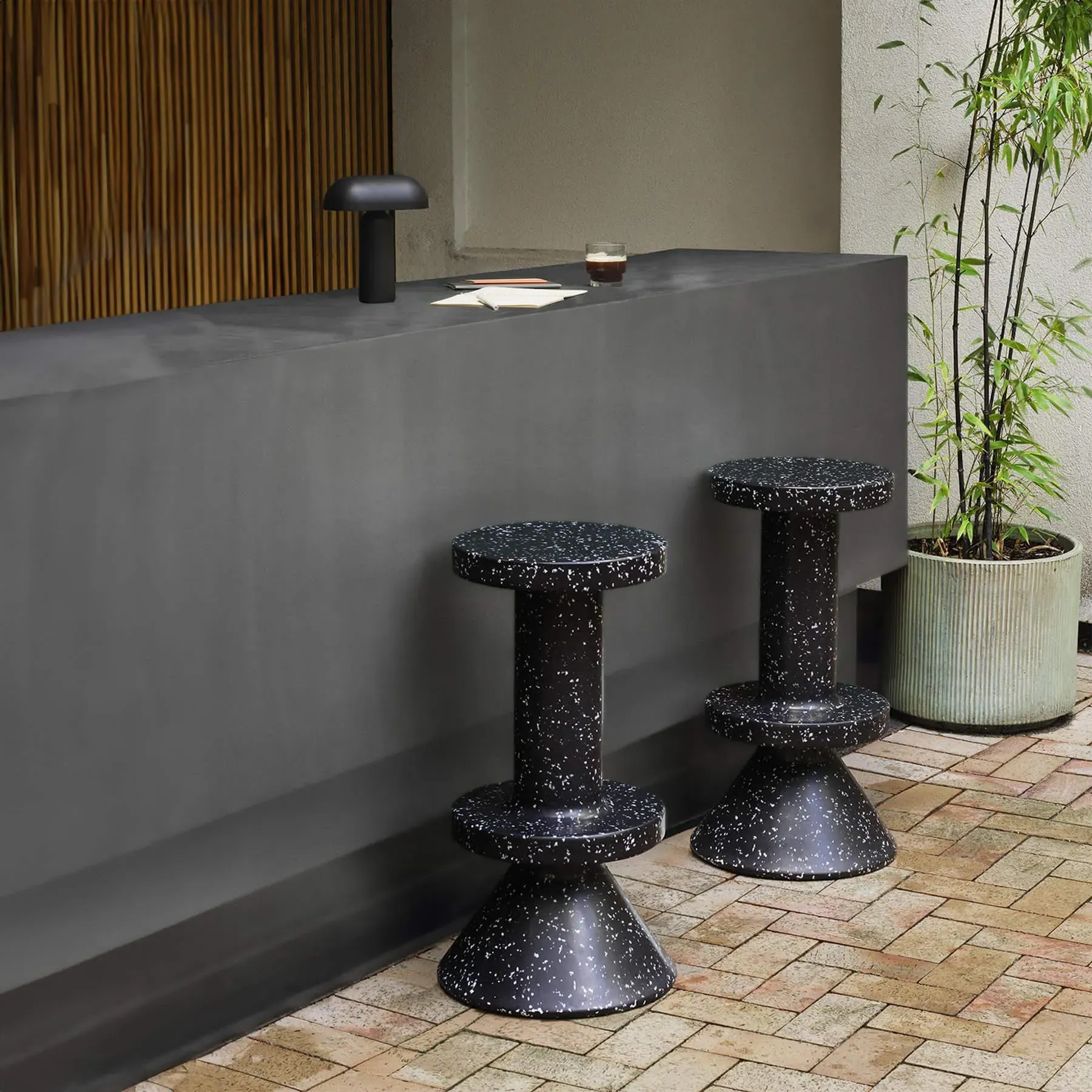 Bit Bar Stool - Black, Recycled Plastic