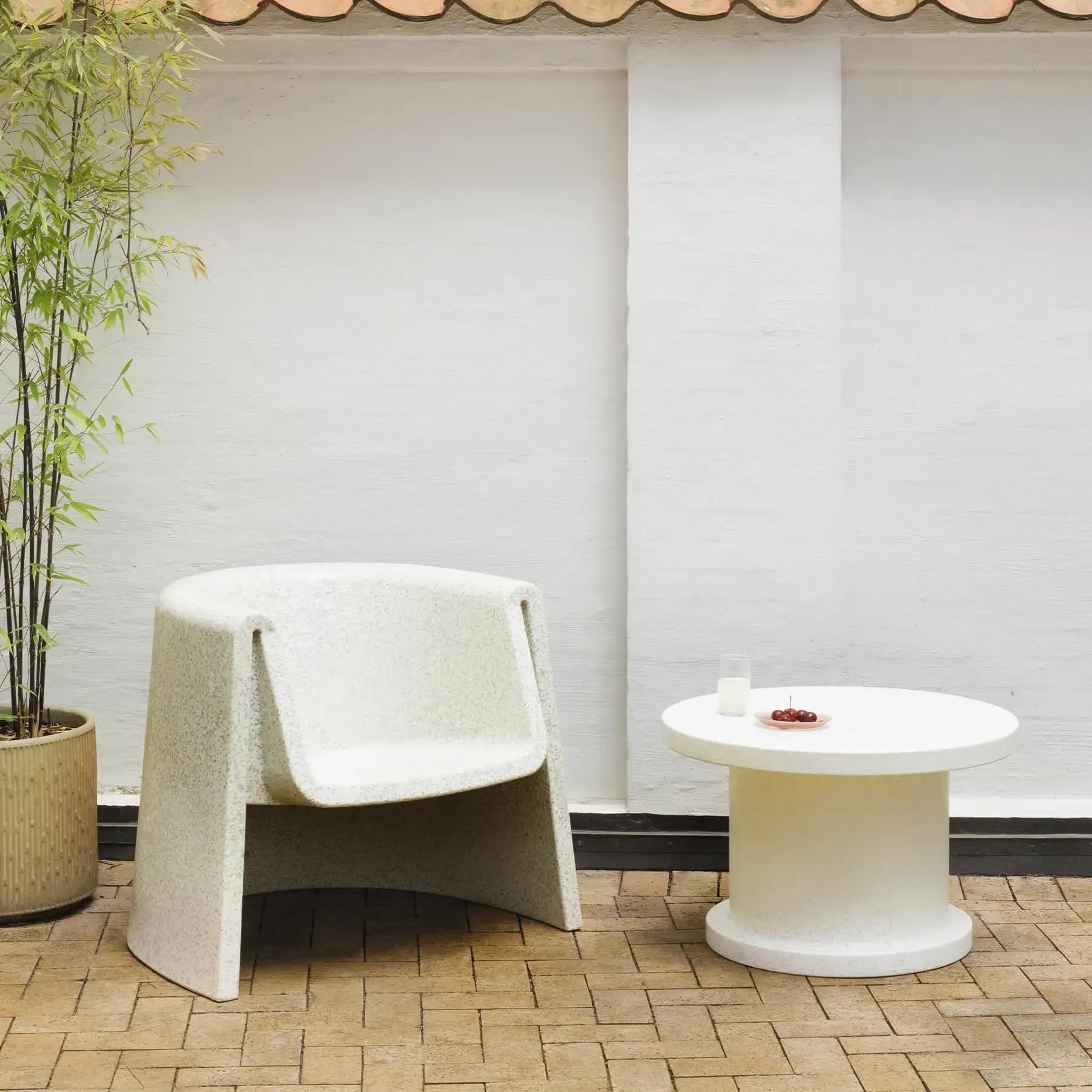 Bit Side Table - Black, Recycled Plastic