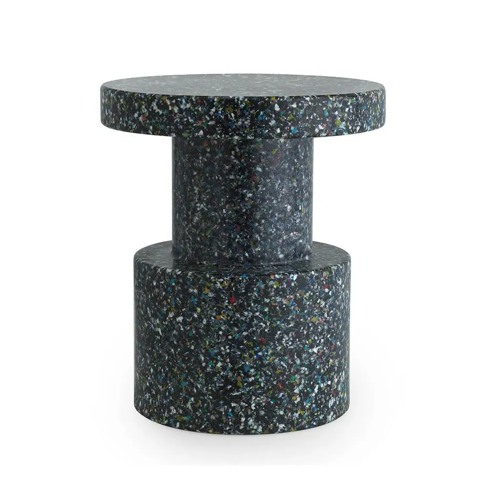 Bit Stool - Black Multi, Recycled Plastic