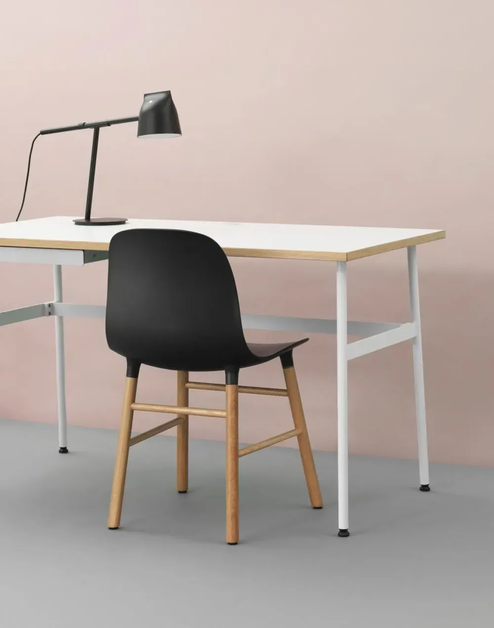 Compact Desk with Drawer - White, Steel