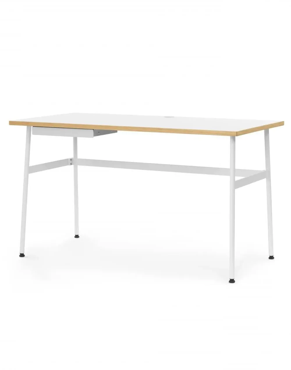 Compact Desk with Drawer - White, Steel
