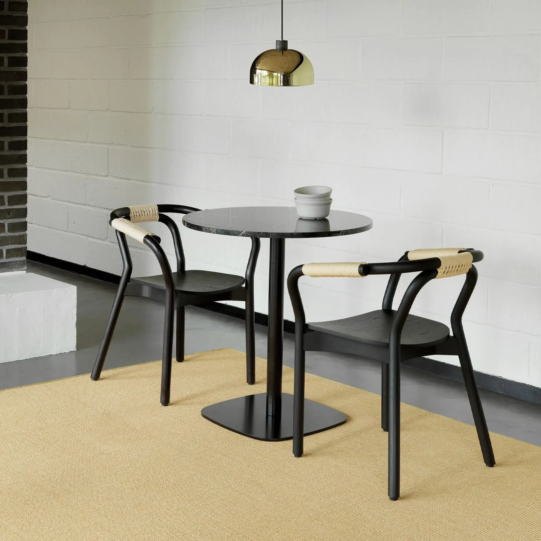 Dining Chair with Paper Cord - Black, Wood