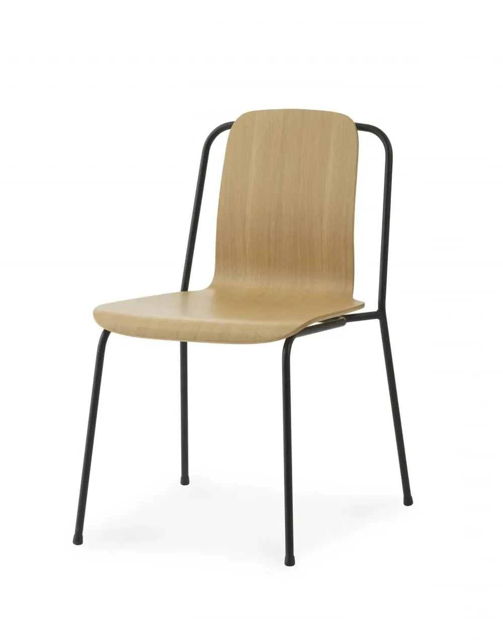 Dining Chair with Steel Frame - Light Grey, Veneer