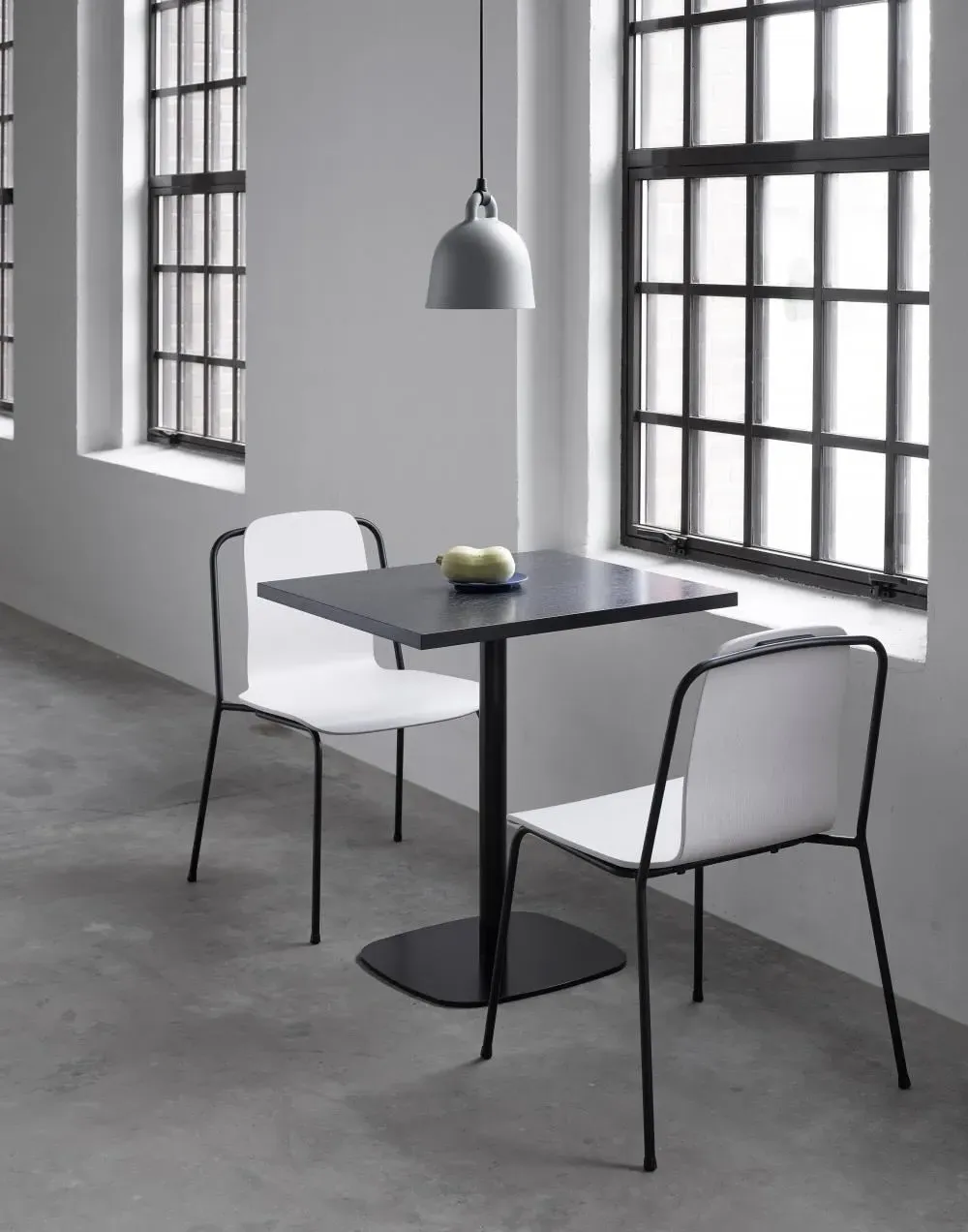 Dining Chair with Steel Frame - Oak, Veneer