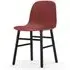 Form Chair with Wooden Legs - Red, Black Oak