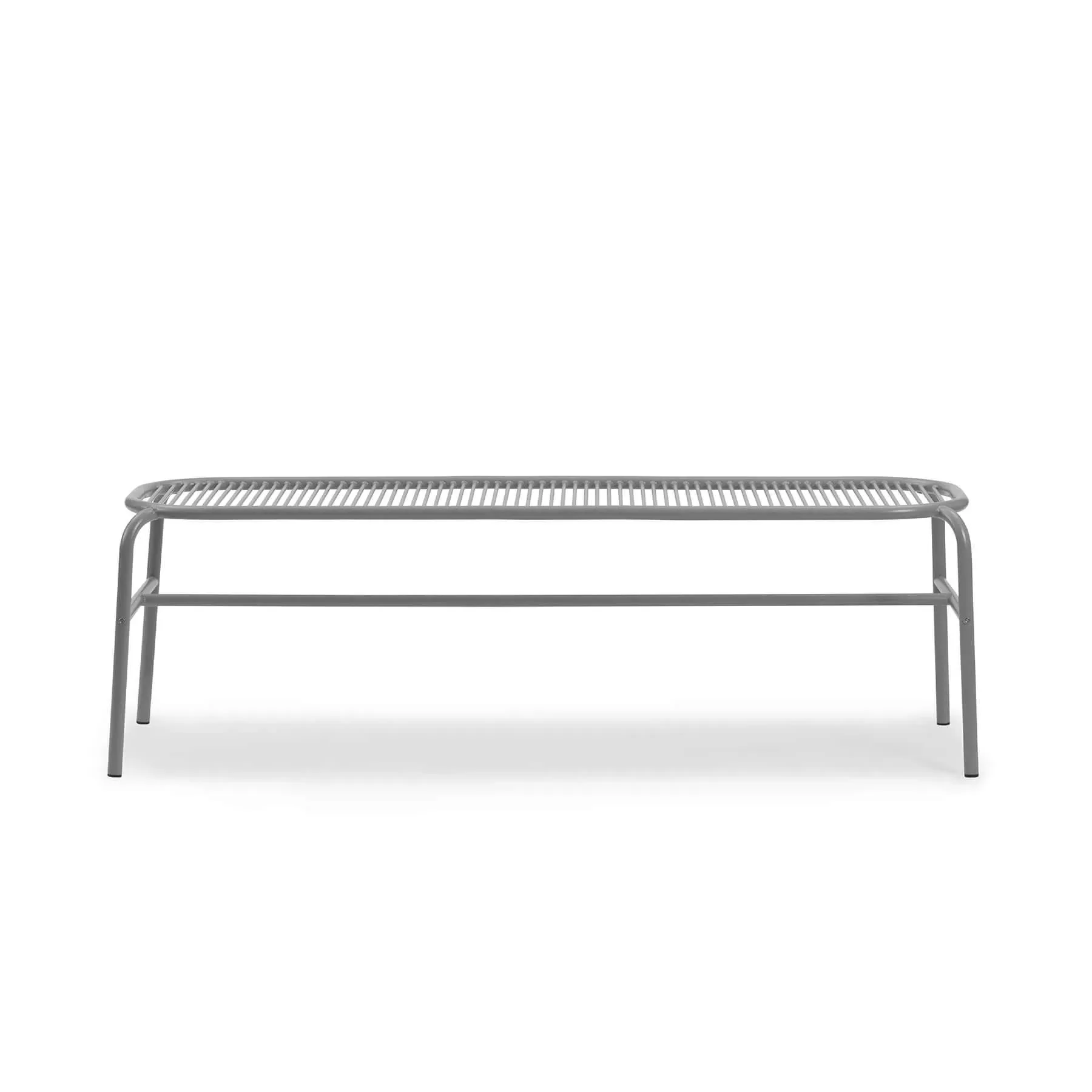 Garden Bench with Wood Seat - Black, Steel