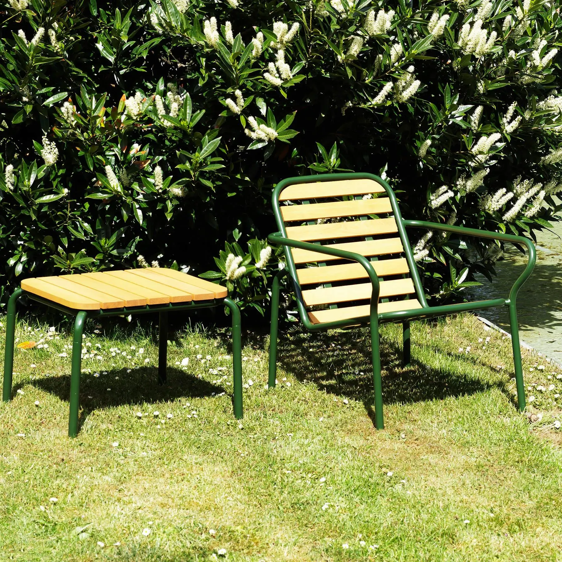 Garden Lounge Chair - Black, Steel