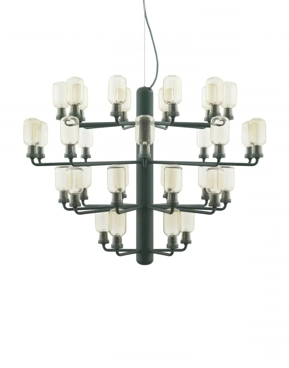 Large Chandelier Pendant Light - Smoke, Glass