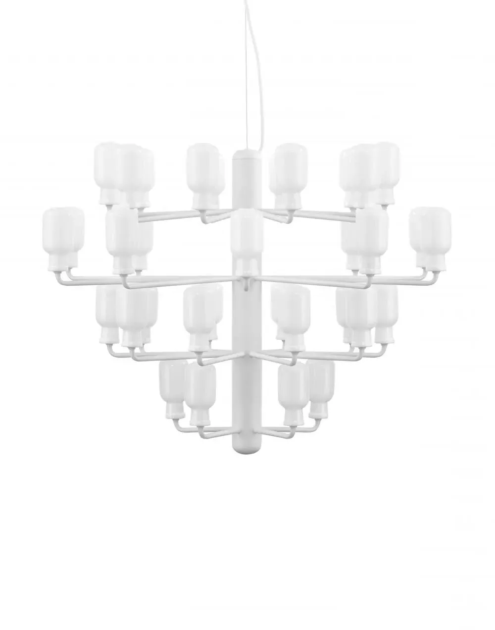 Large Chandelier Pendant Light - White, Glass
