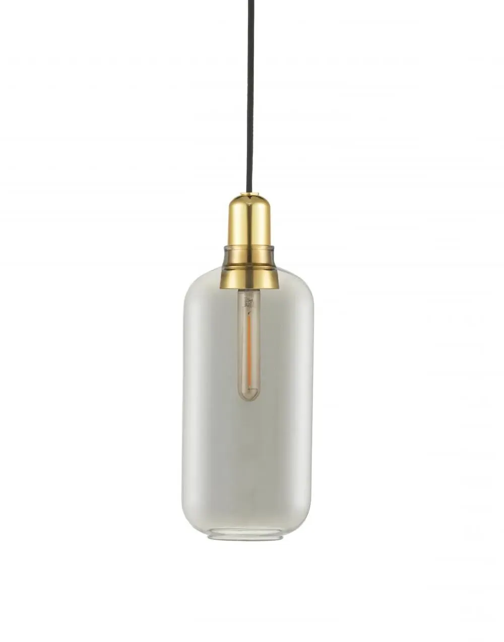 Large Pendant Light - Brass, Glass image