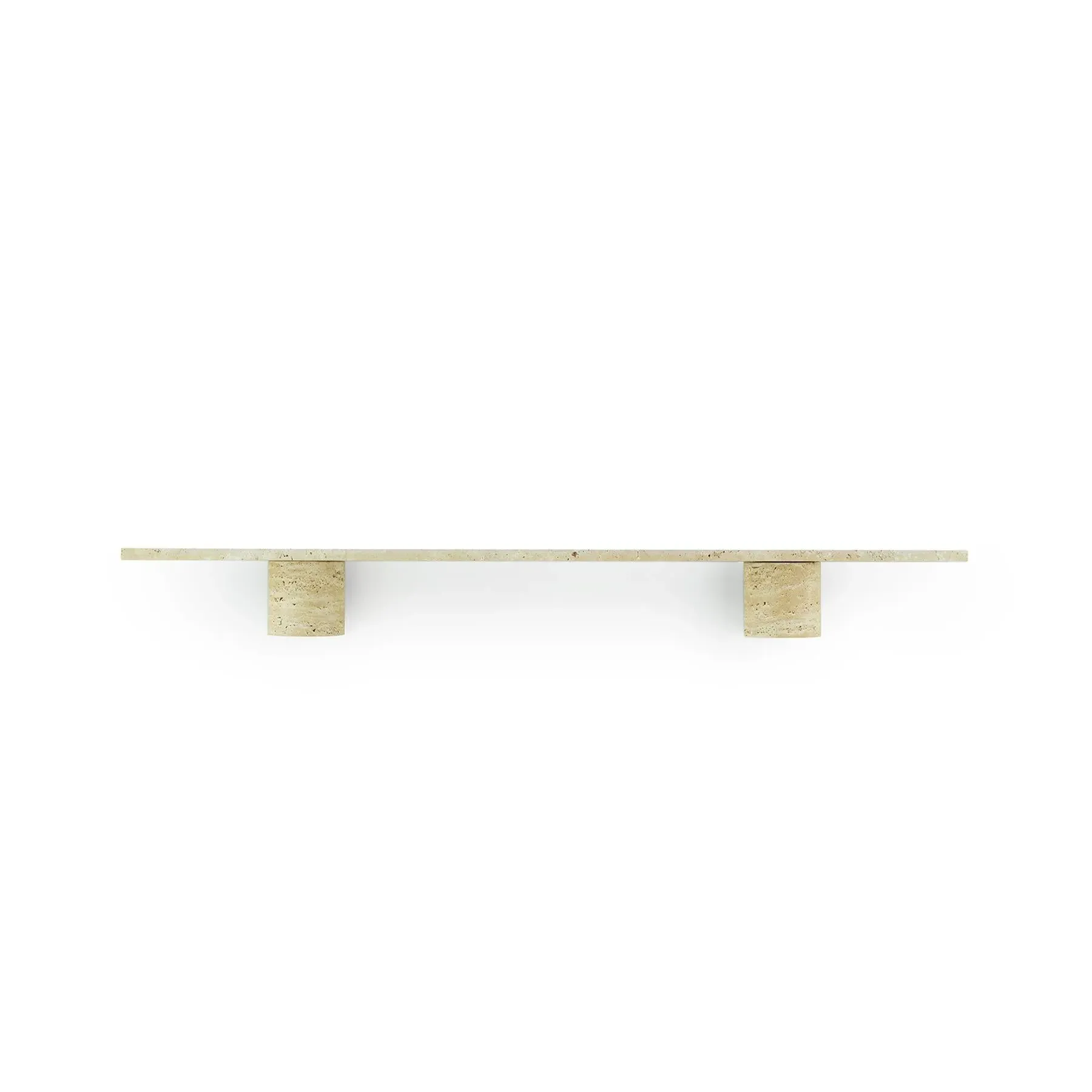 Large Wall Shelf with Brackets - Travertine