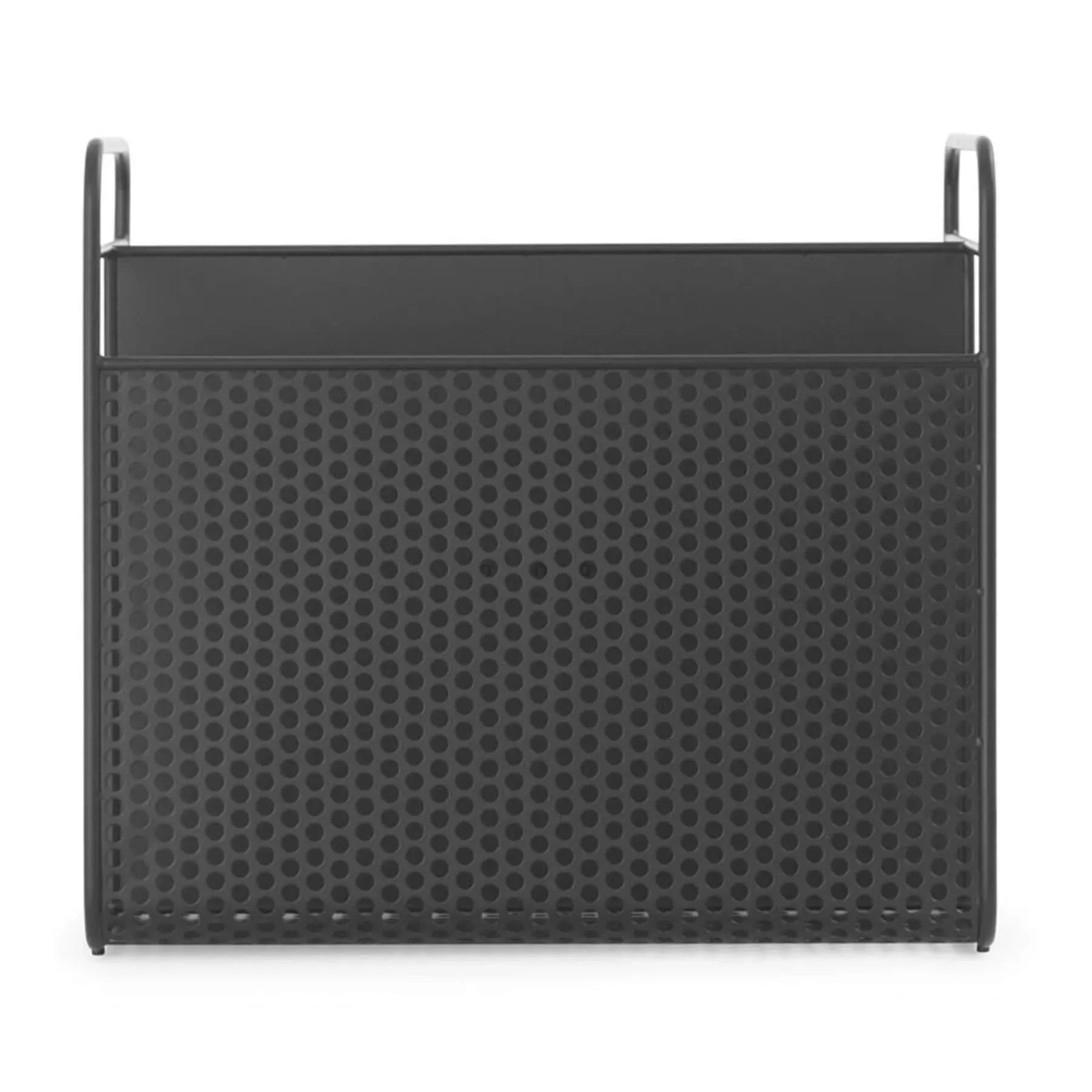 Magazine Rack with Handles - Black, Steel